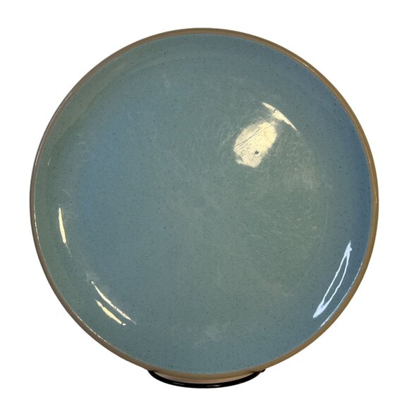 MCM Harkerware Blue Mist Speckled Stone China Oven Proof Dinner Plates Set-4 HTF - Picture 7 of 11